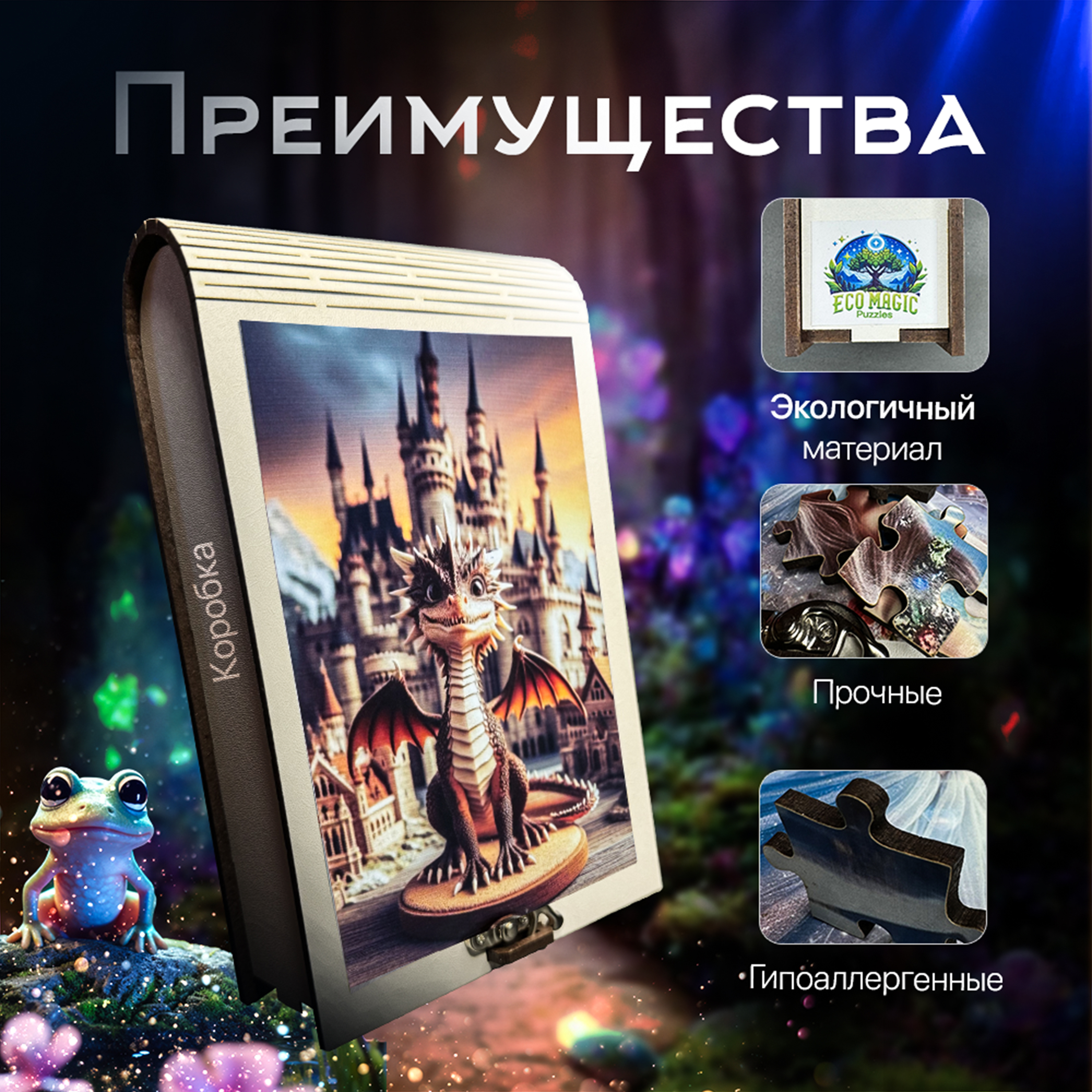 Пазл Eco Magic Puzzles Мир фантазий деревянный - фото 2