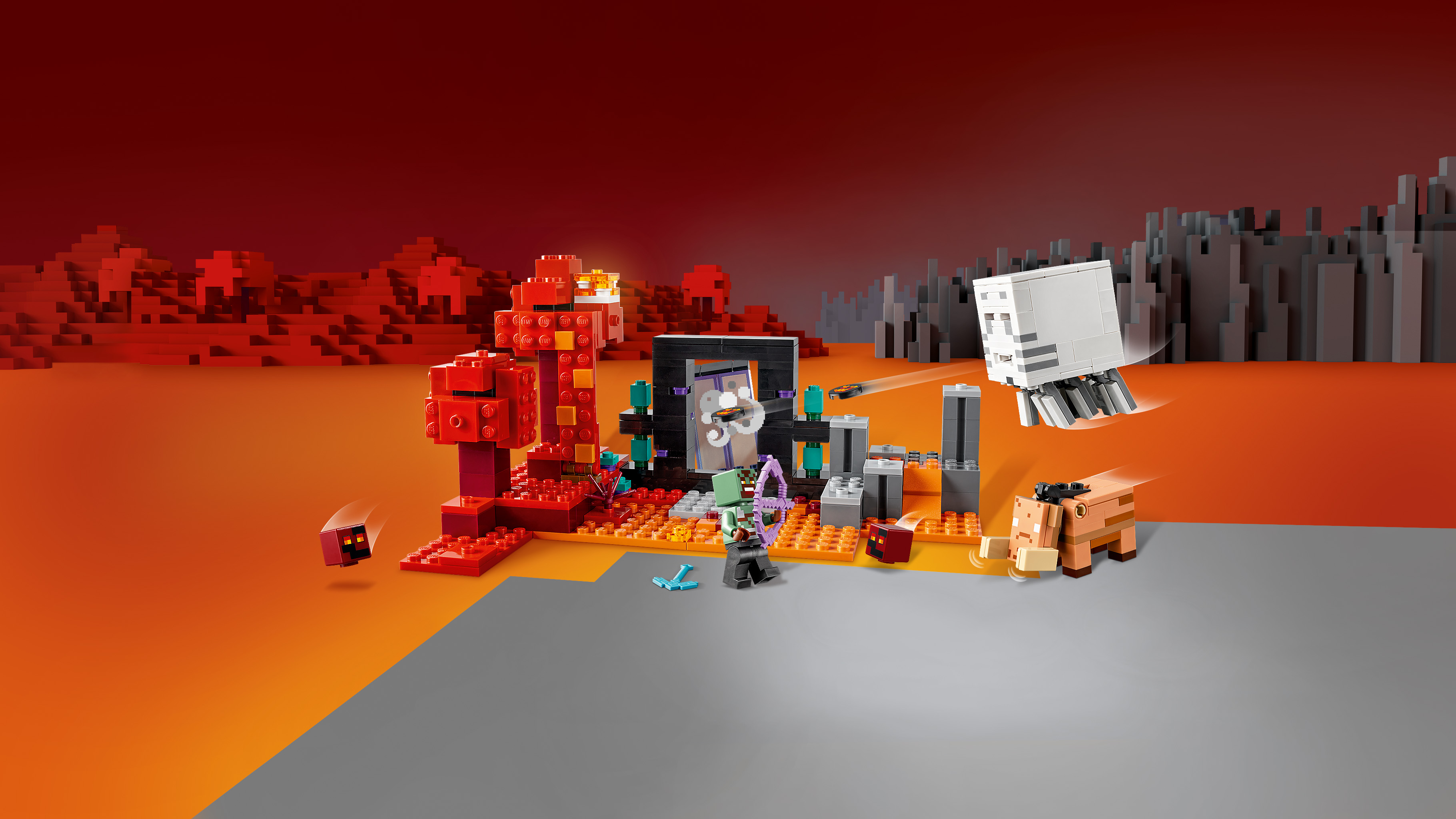 Конструктор LEGO Minecraft Засада на нижнем портале 352 дет. - фото 11