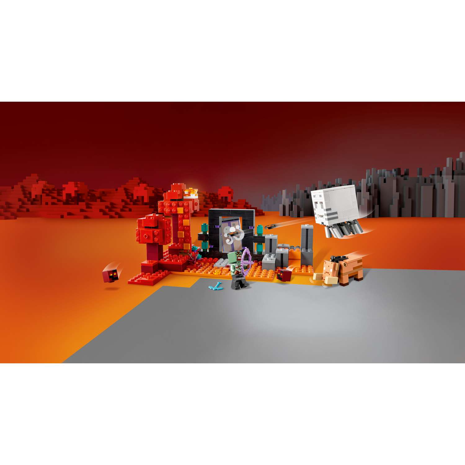 Конструктор LEGO Minecraft Засада на нижнем портале 352 дет. - фото 11