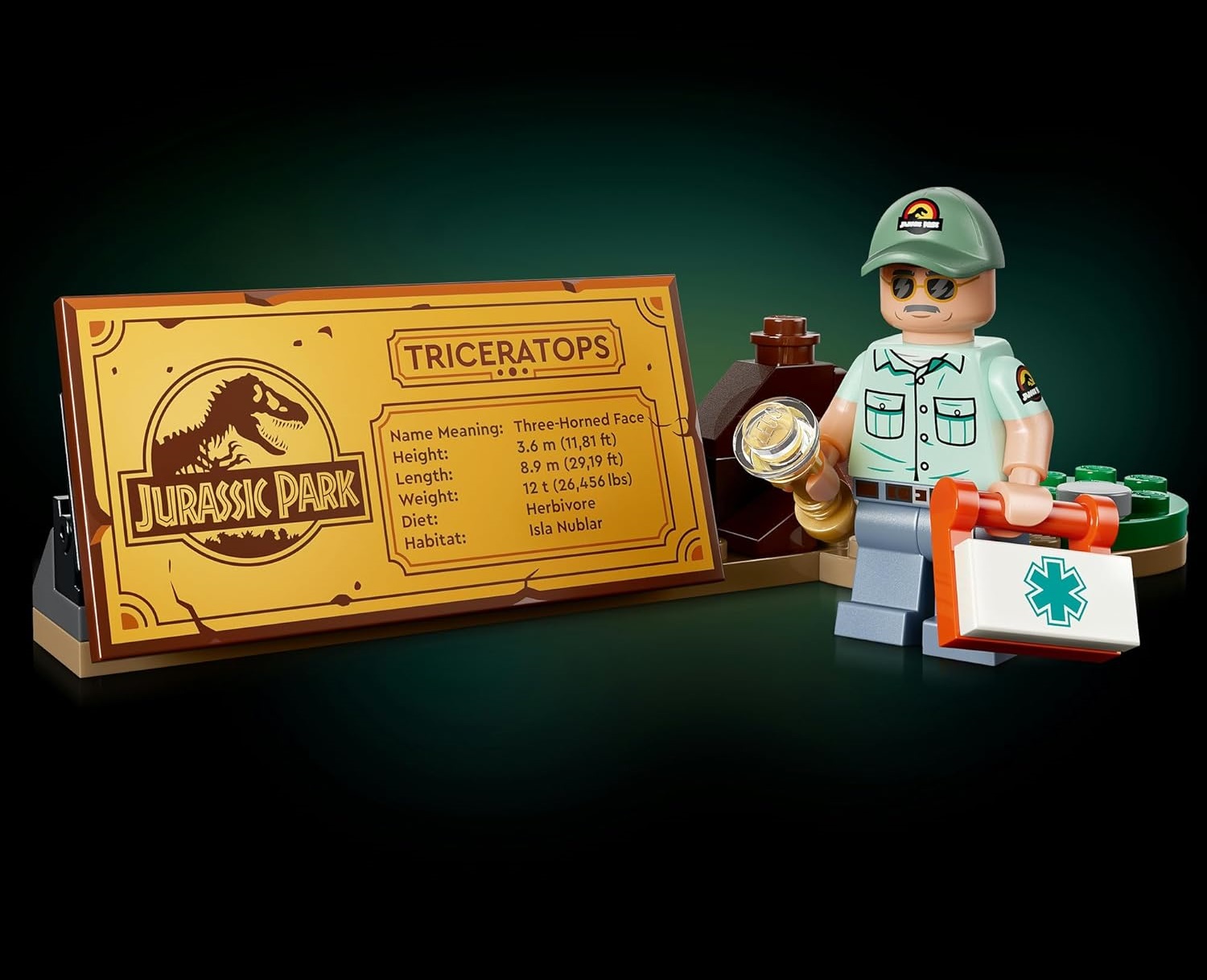 Конструктор LEGO Jurassic World Скелет Трицератопса 1154 дет. - фото 7