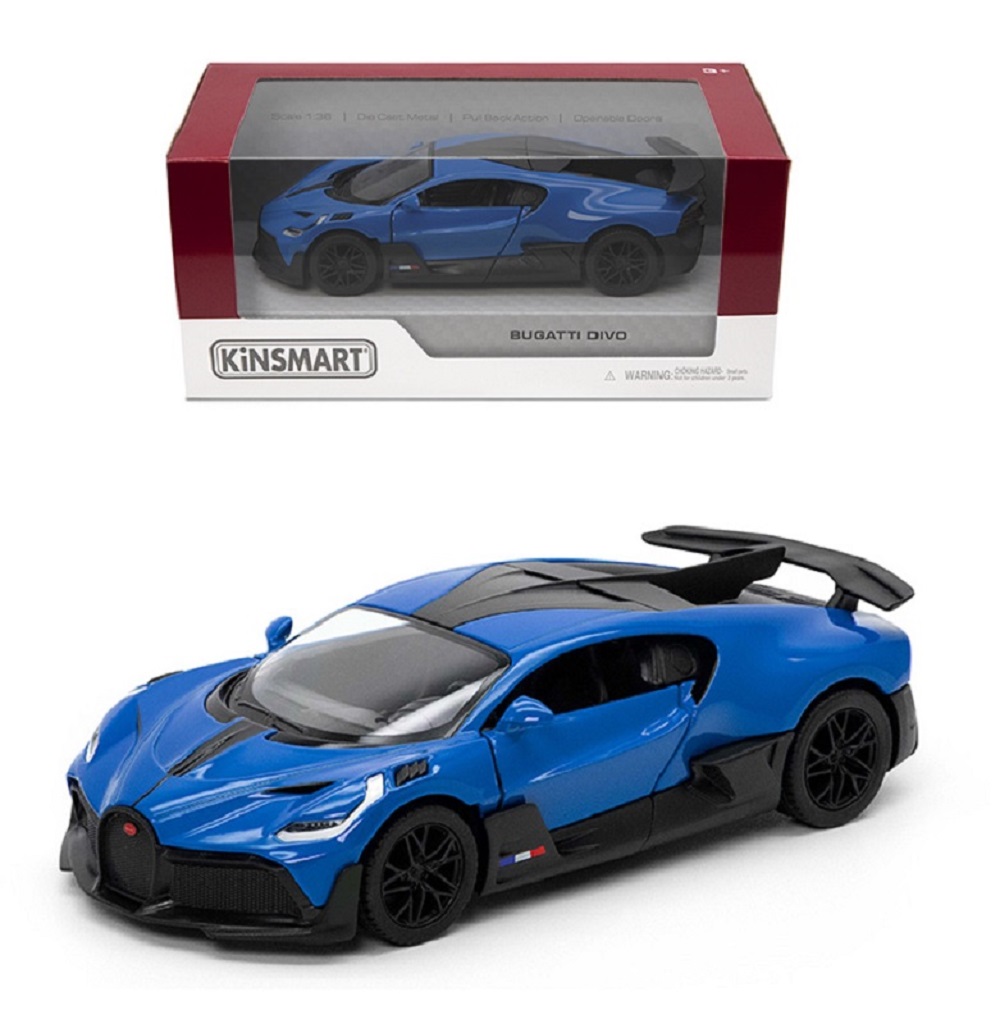 Автомобиль KINSMART Bugatti Divo синяя 1:36 KT5442W/2 - фото 1