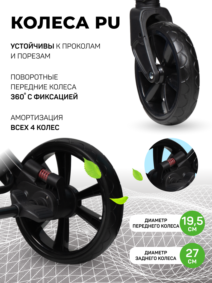 Коляска трансформер Aimile Spring белый - фото 7