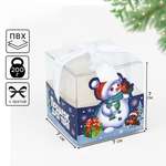 Складная коробка Дарите Счастье «Снеговик» 7 х 7 х 7 см