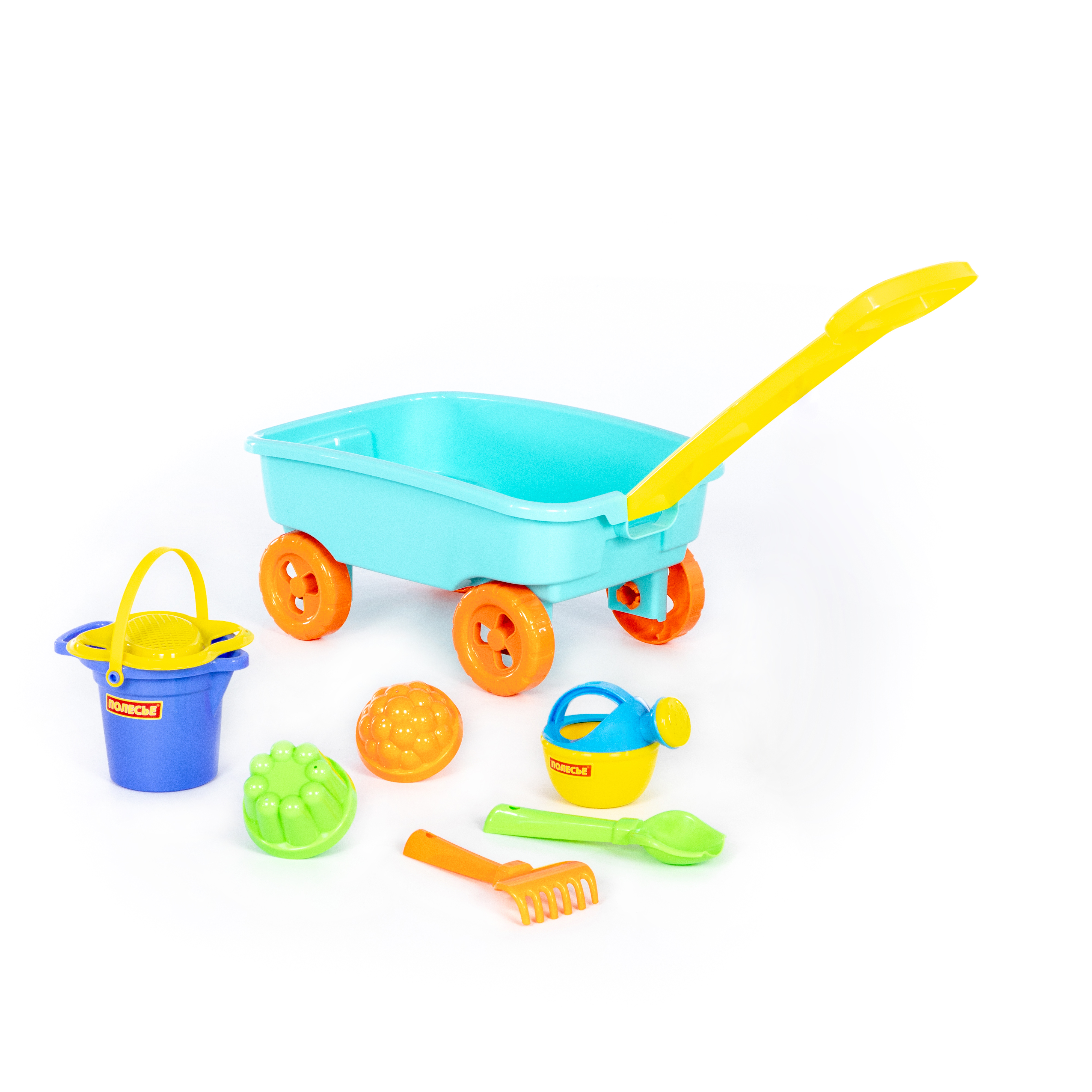 Песочный набор Полесье с тележкой 1 предм. - фото 2