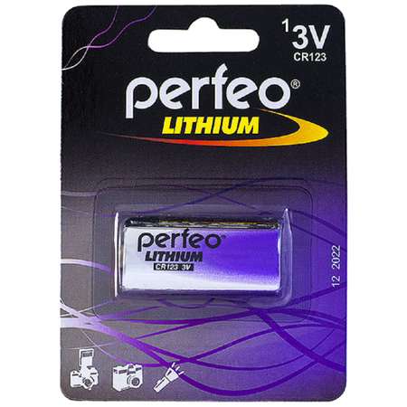 Батарейки Perfeo Lithium литиевые CR123 1 штука