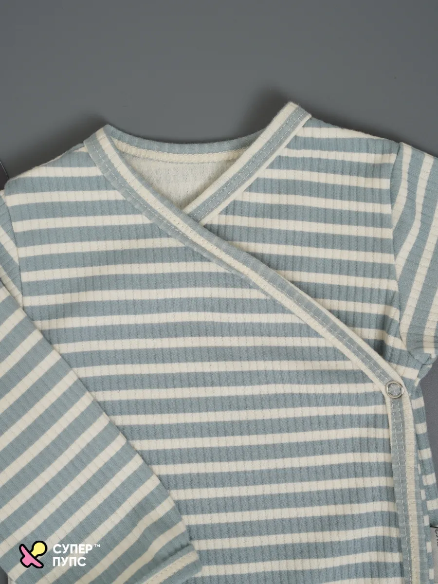 Боди 3 шт Супер Пупс нбр/3пр/бд/зап/полосатыединозавры - фото 15