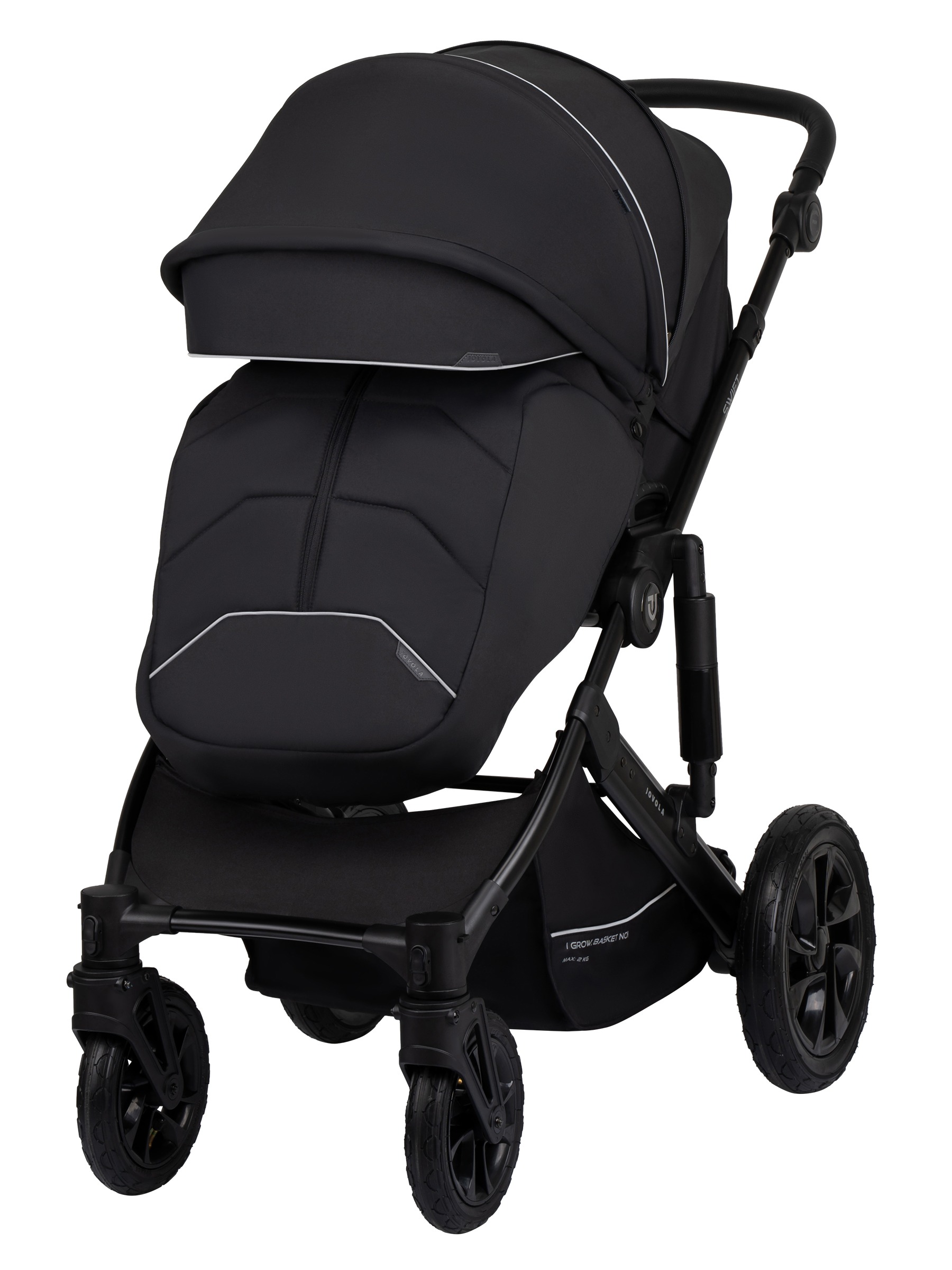 Коляска 3в1 JOVOLA Swift Plus черный - фото 9