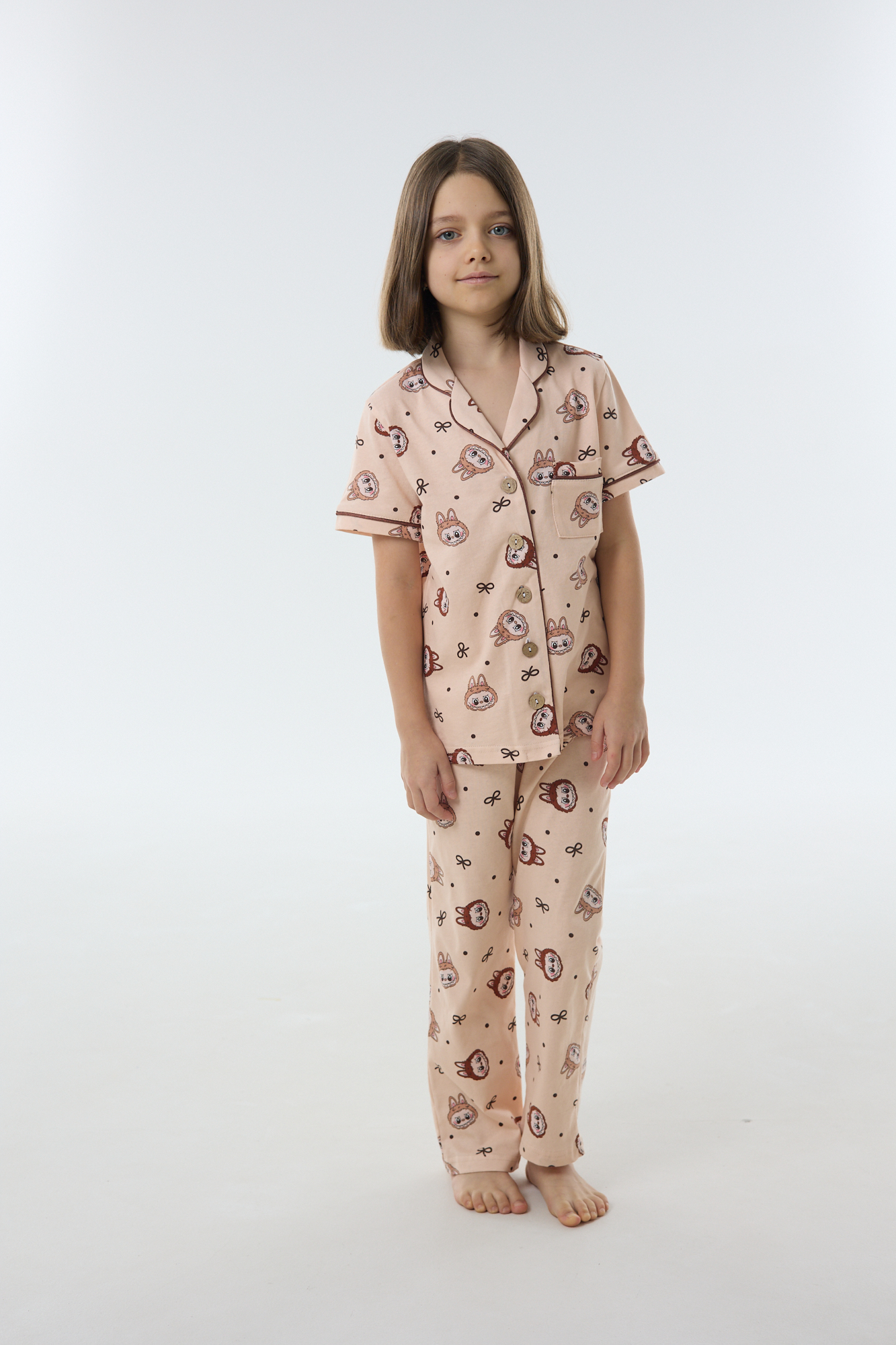 Пижама YAXX 004--Пижама лабубу/бежевый - фото 3