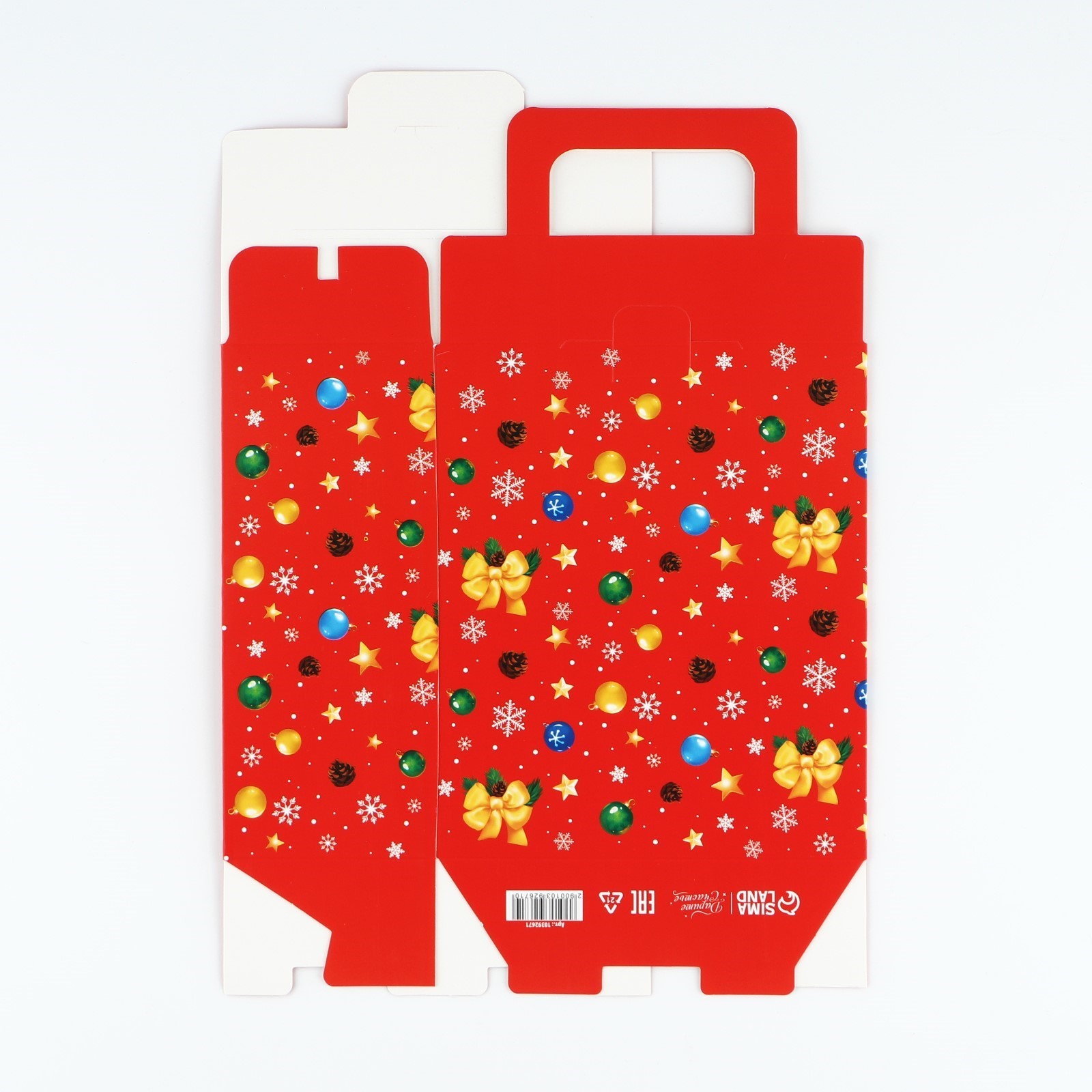 Коробка складная с 3D эффектом Дарите Счастье "Новогодний венок", 18 х 15 х 7,5 см - фото 7