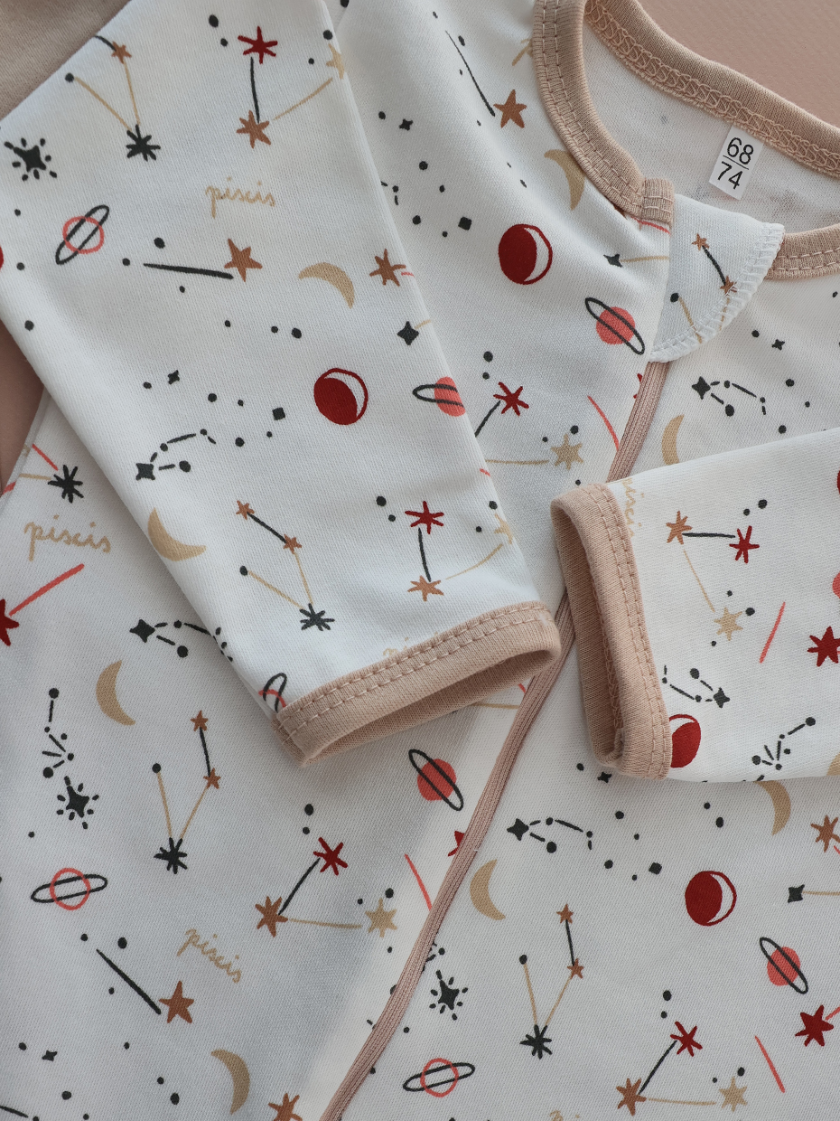 Комбинезон 2 шт Bunnyphant Т125-2/бежевый - фото 2