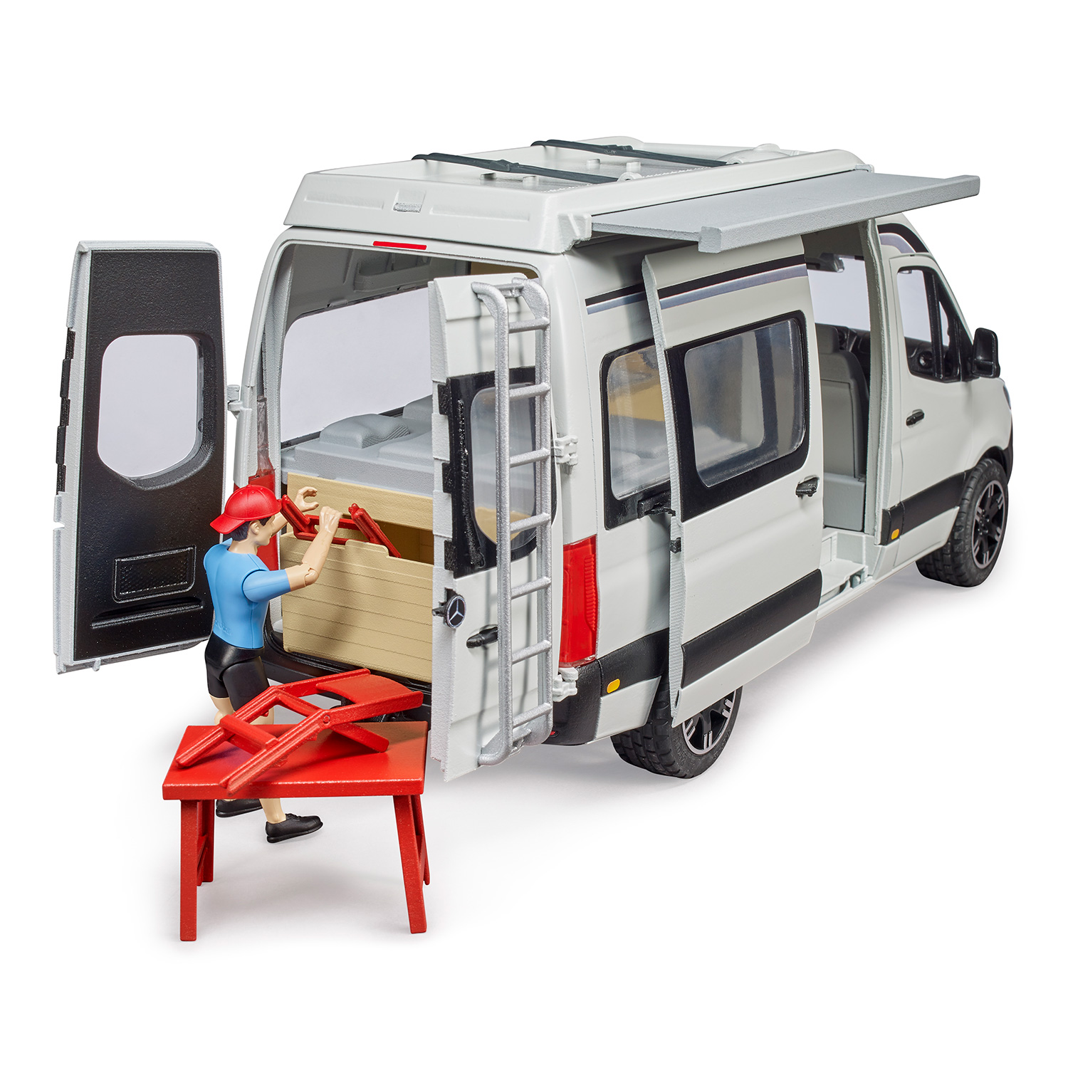 Автомобиль Bruder Mercedes Sprinter туристический 02-672 - фото 7