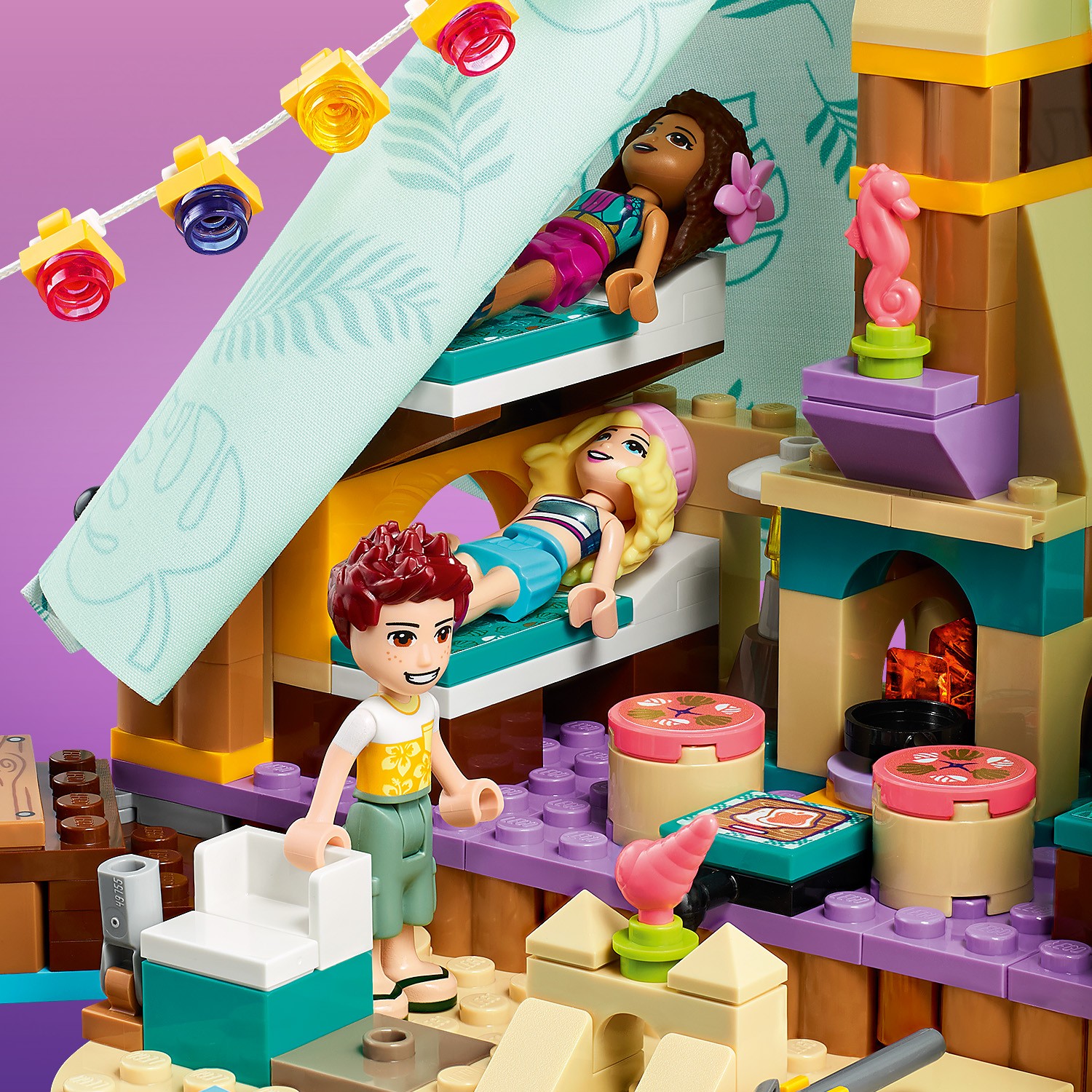 Конструктор LEGO Friends Кэмпинг на пляже блочный - фото 10