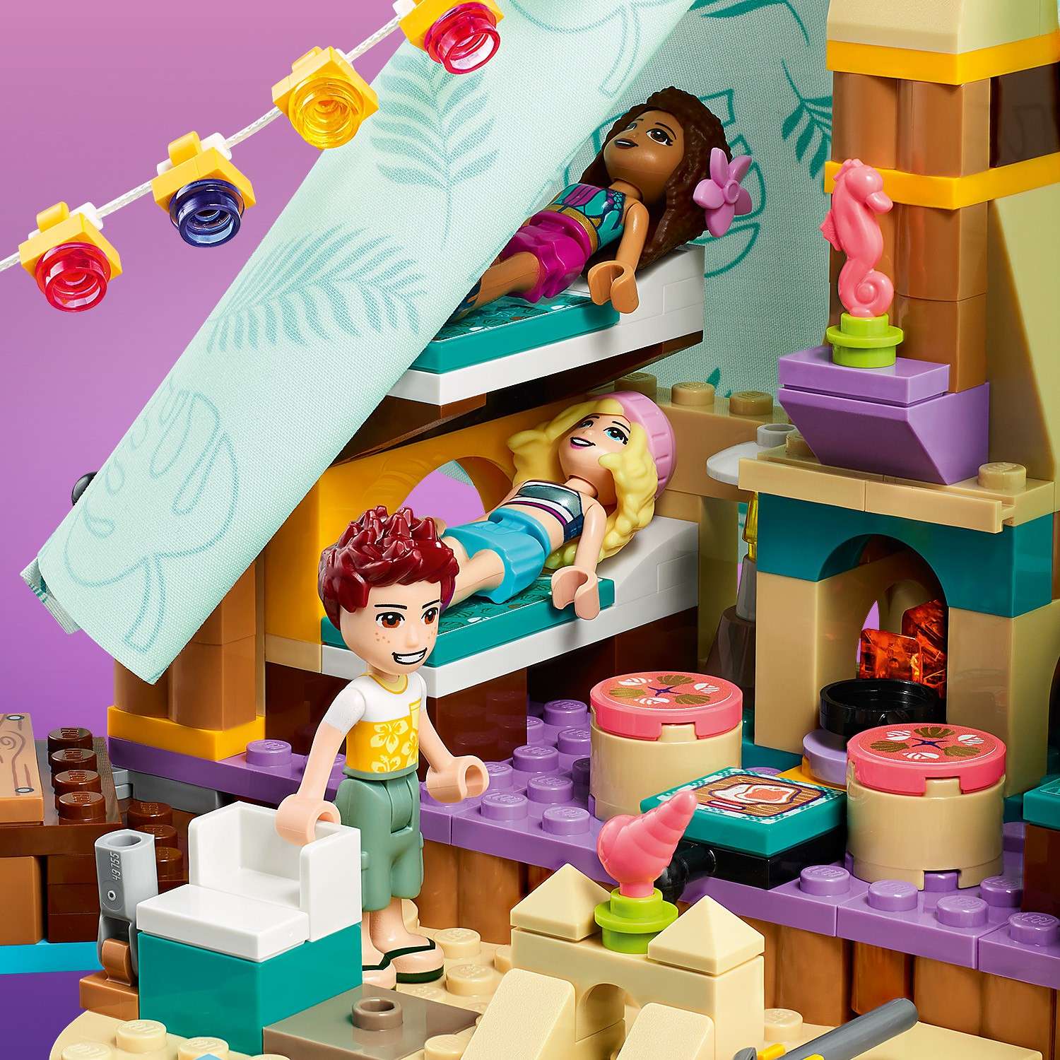 Конструктор LEGO Friends Кэмпинг на пляже 380 дет. - фото 10