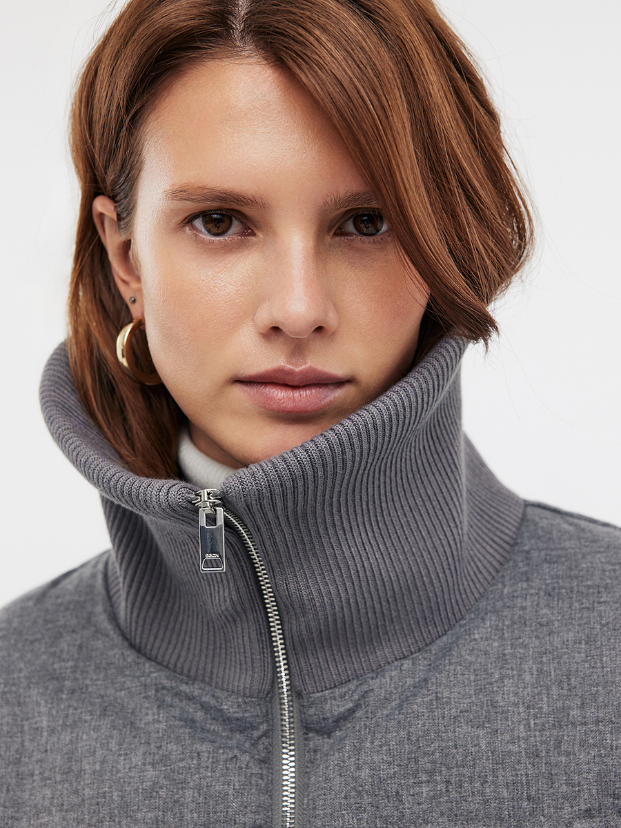 Куртка Baon B0422513/GREY MELANGE - фото 4