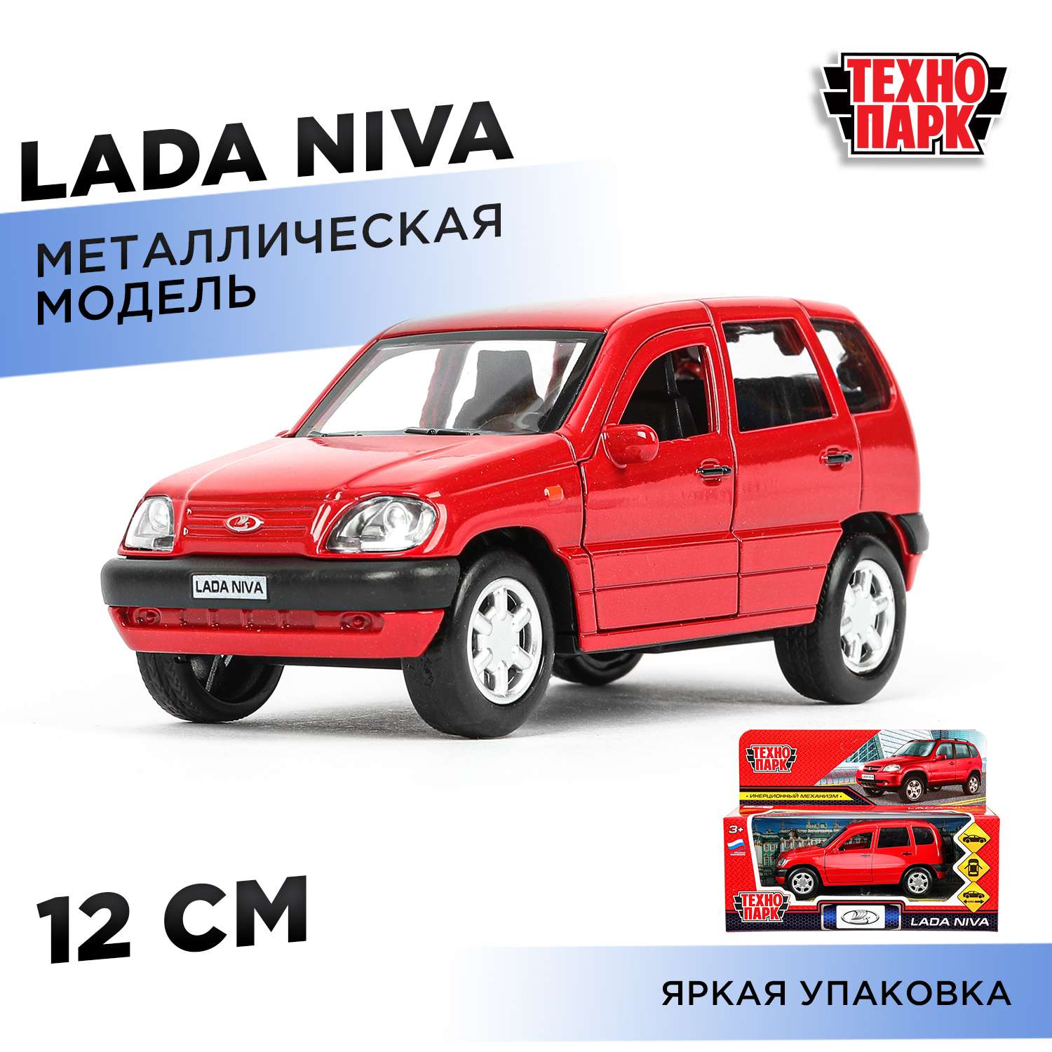Автомобиль Технопарк LADA Niva красный 392182 - фото 1