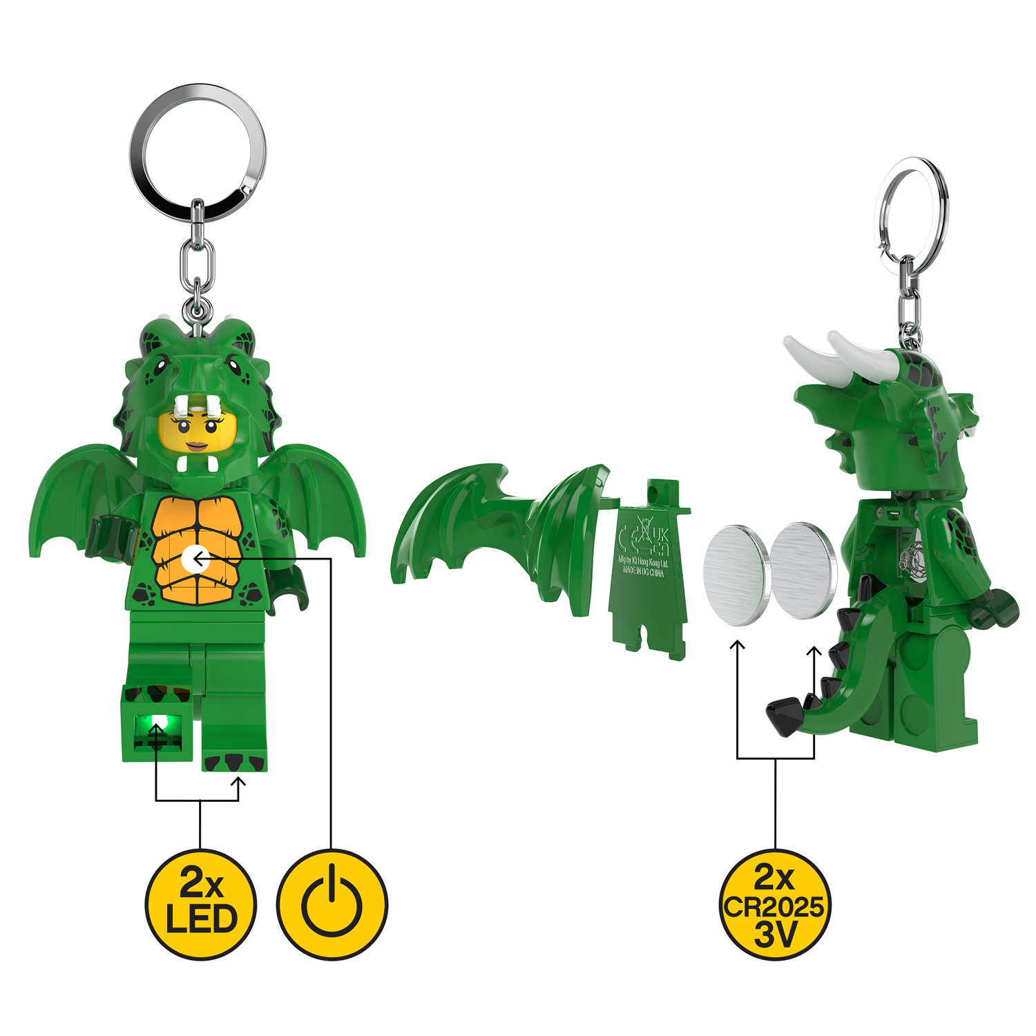 Брелок LEGO Minifigures - Девочка-Дракон 1 шт. - фото 10