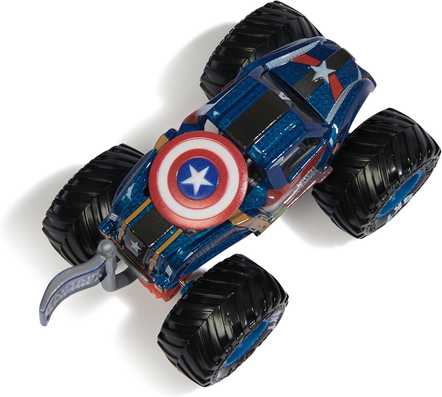 Монстр-трак Monster Jam Marvel Captain America 1:64 6069960 - фото 3