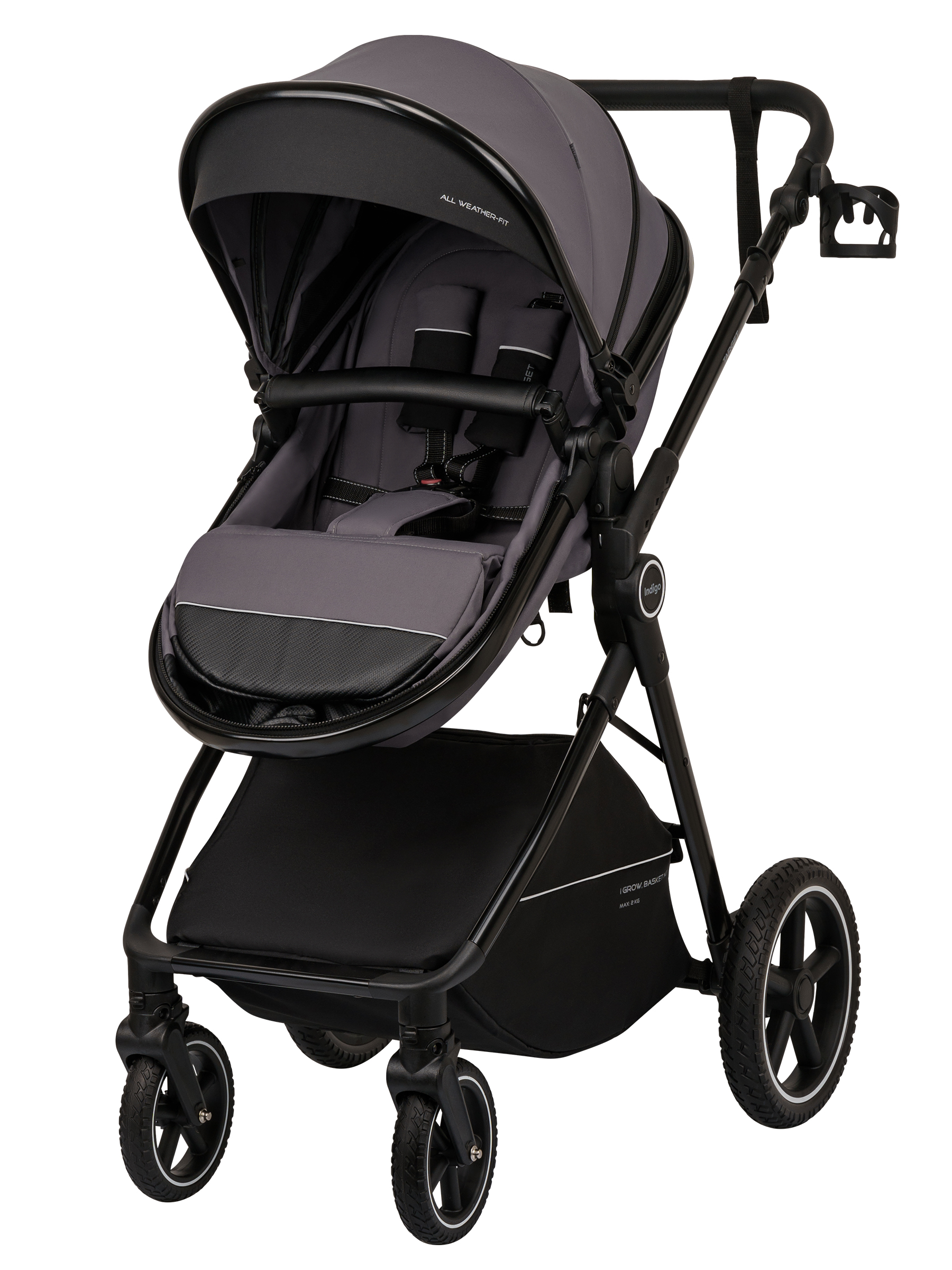 Коляска трансформер Indigo Target 3в1 серый - фото 27