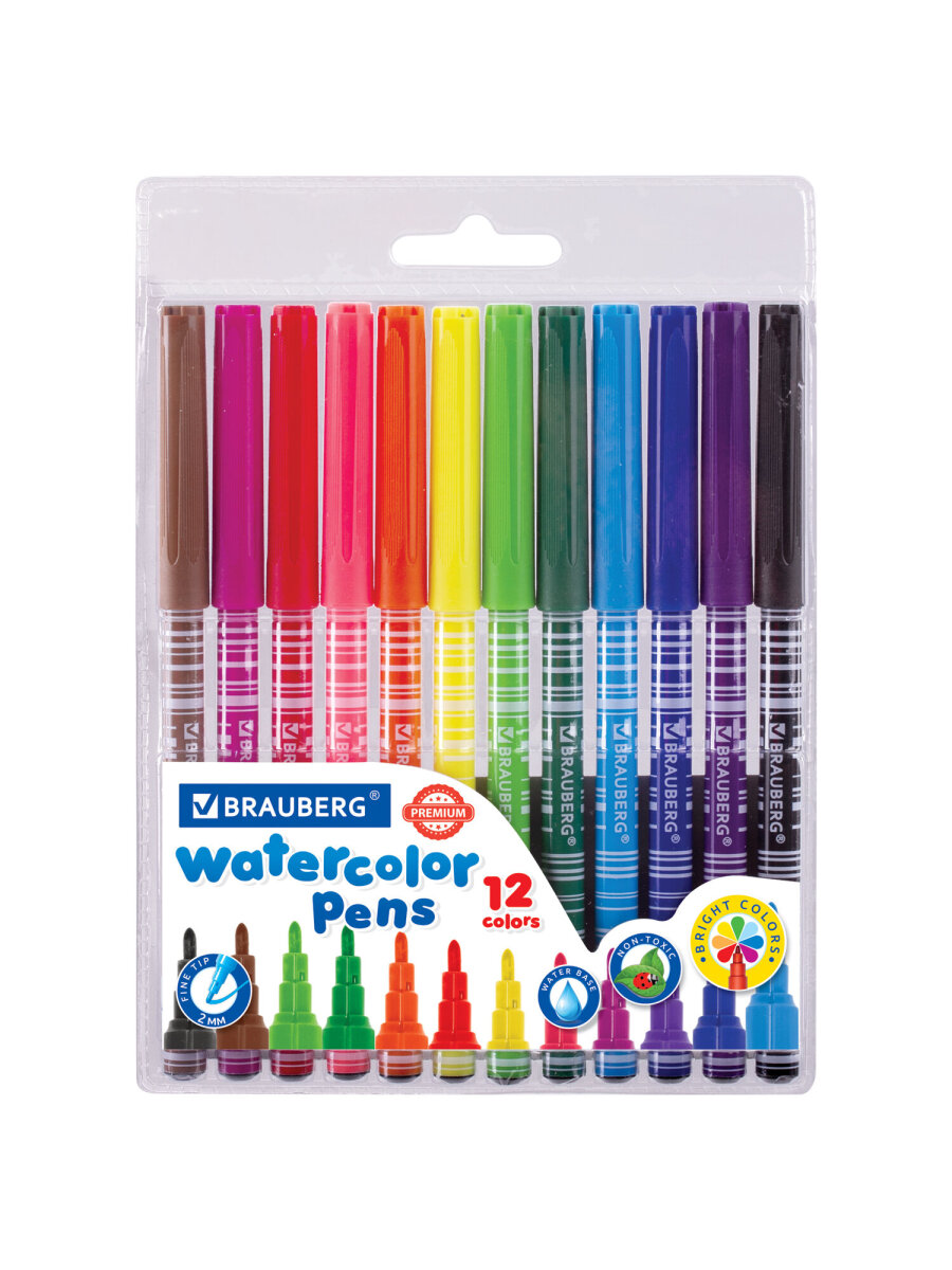 Фломастеры Brauberg 12 шт. - фото 6
