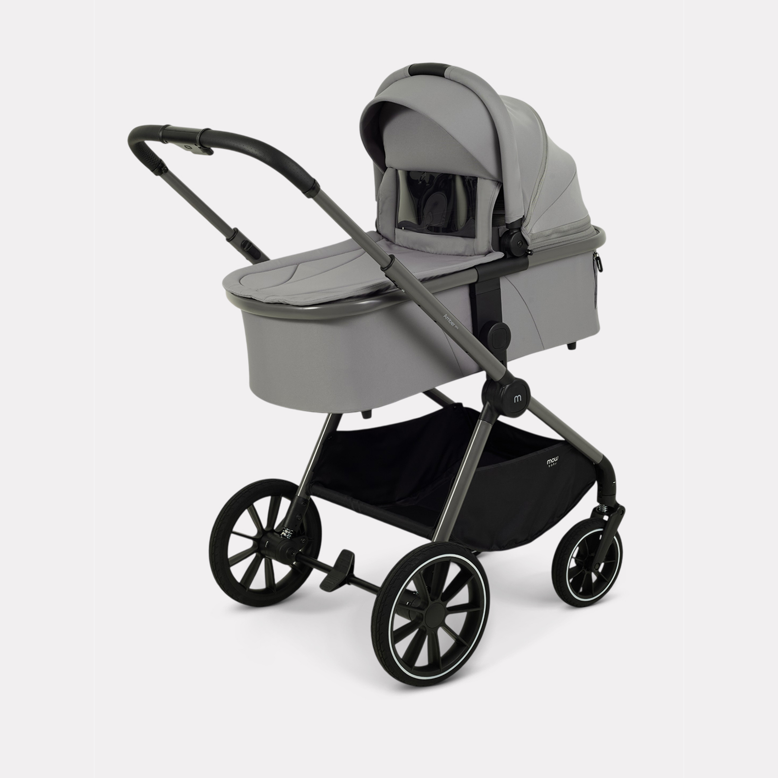 Коляска 3в1 MOWbaby Amber pro серый - фото 2
