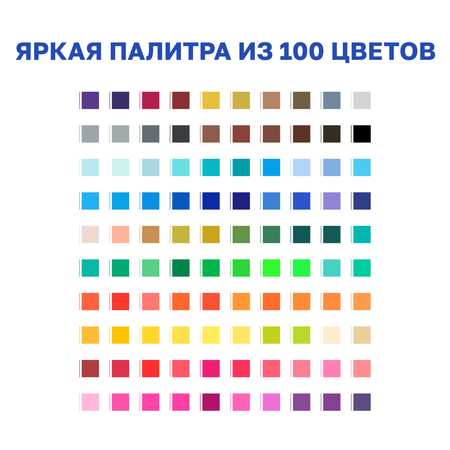 Маркеры DENKSY двусторонний 100 цв.