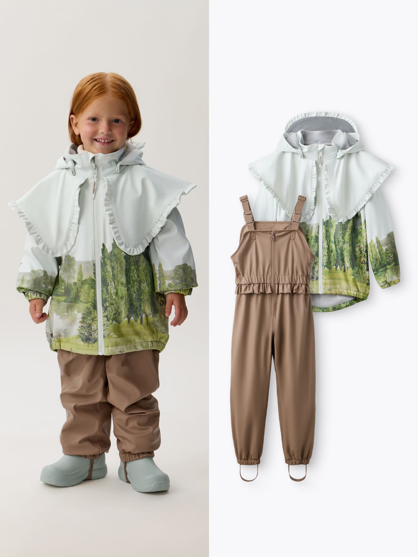Куртка и полукомбинезон Happy Baby 88500-1_серо-коричневый (лес) - фото 1
