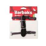 Шлейка с поводком для кошек Barbaks черная с розовым полиэстер