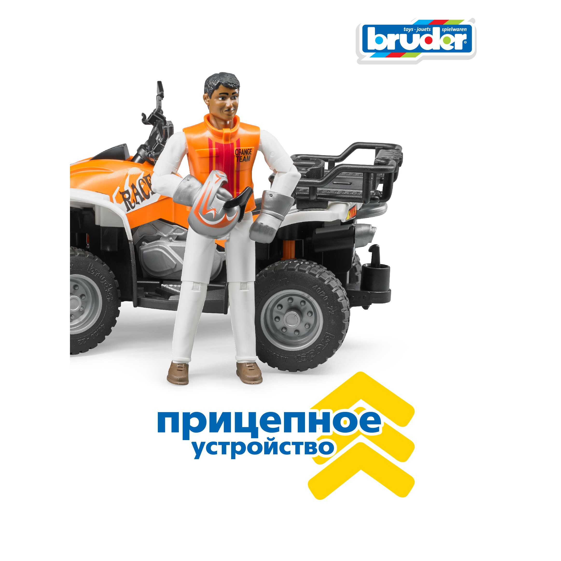 Квадроцикл Bruder с гонщиком 1:16 63-000 - фото 6