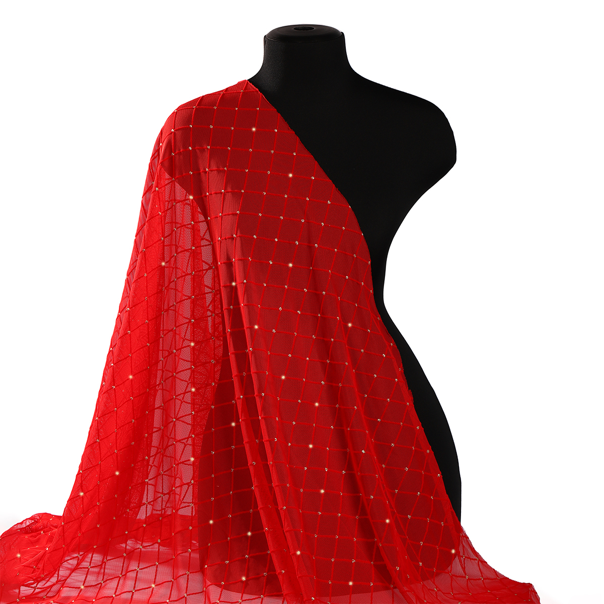 Ткань TBY Сетка эластичная цвет красный уп.1м - фото 8