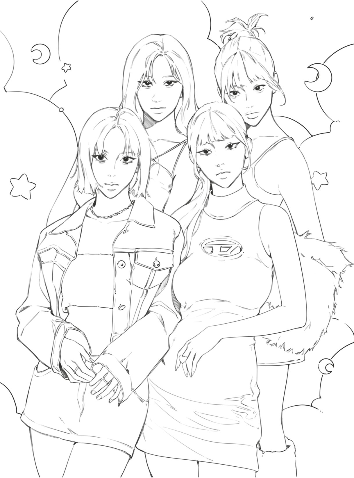 Книга K pop Раскраска с участниками самых известных корейских групп - фото 5