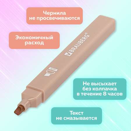 Текстовыделители Brauberg 6 цв.