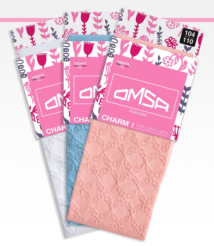 Колготки 3 пары Omsa Collant 12A11 Bianco/Blu Сhiaro/Rosa Chiaro.кмп.3 - фото 1