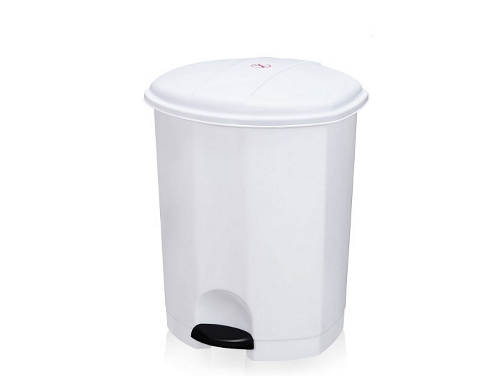 Контейнер для мусора elfplast с педалью белый 11 л 27х25.5х31.5 см - фото 4