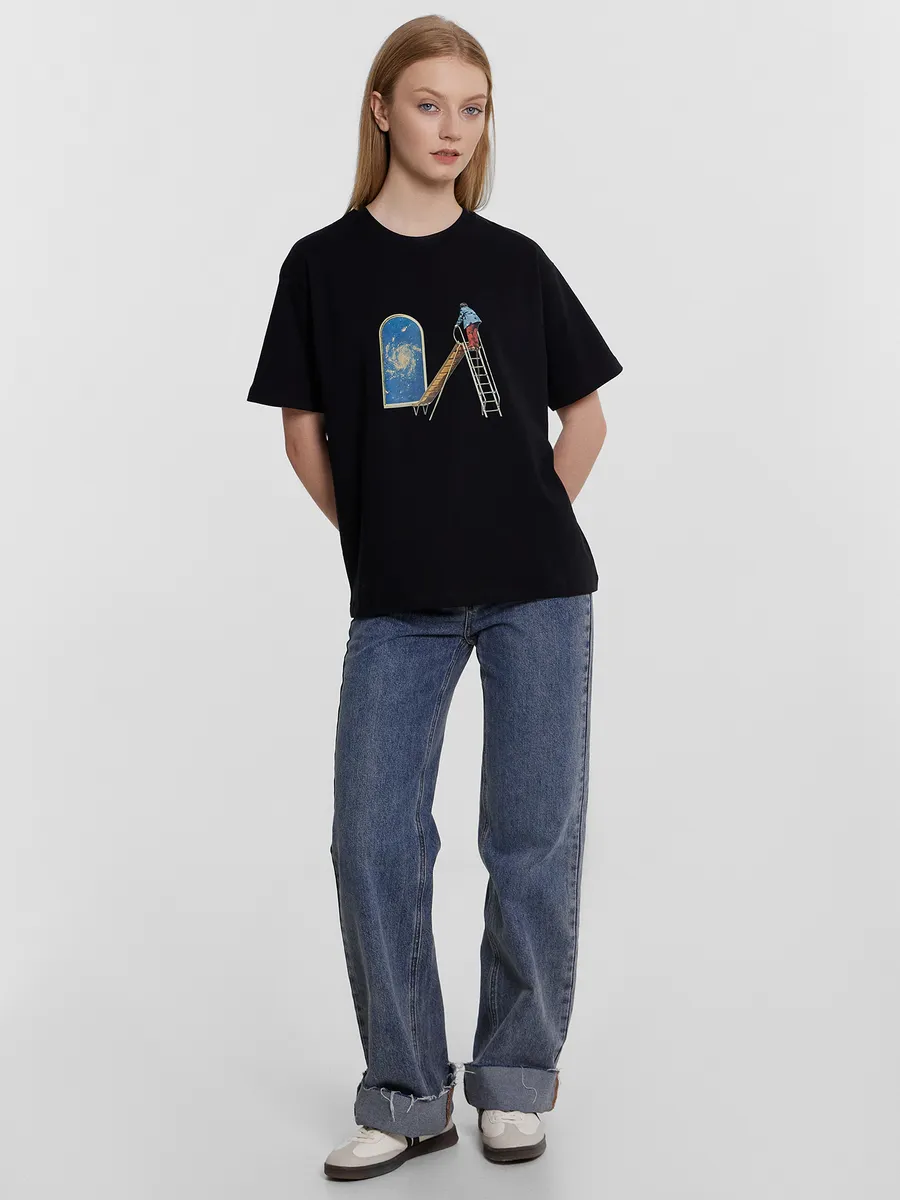 Футболка Mark Formelle (Марк Формэль) 112678/черный +печать13 - фото 7