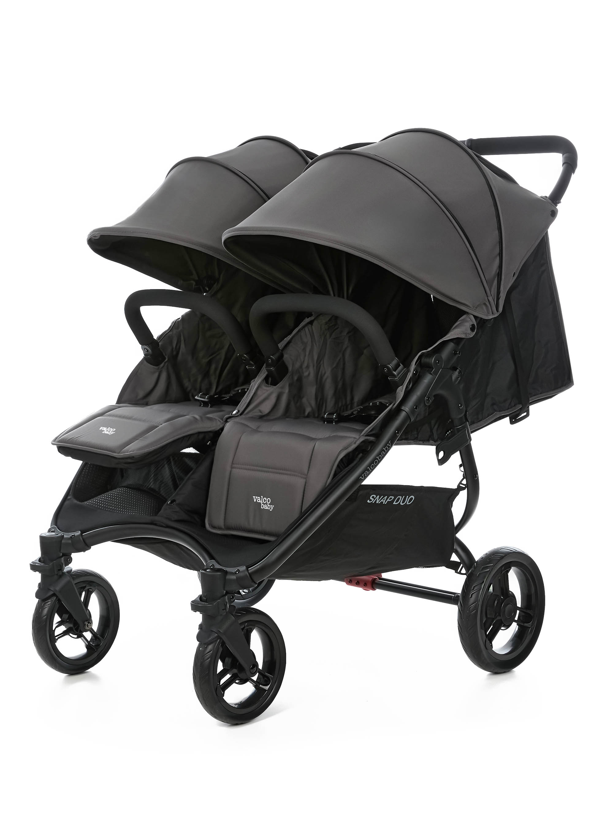 Коляска прогулочная для двойни Valco baby Snap Duo Flatt Matt серый - фото 20