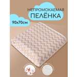 Клеёнка EVEBLOOM пеленка непромокаемая 70 x 90 см бежевый 1 шт.