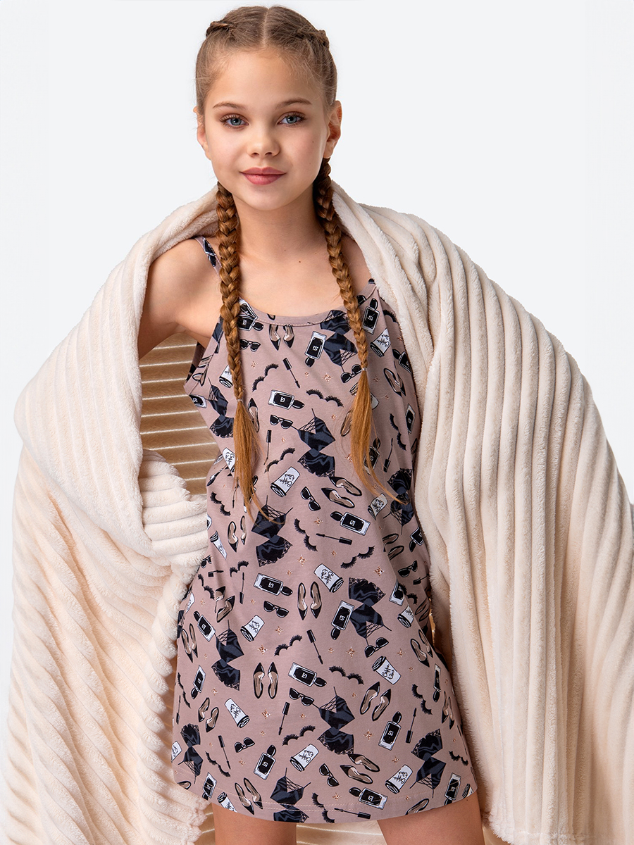 Сорочка ночная HappyFox HF3001MSPстиль.кофейный - фото 5