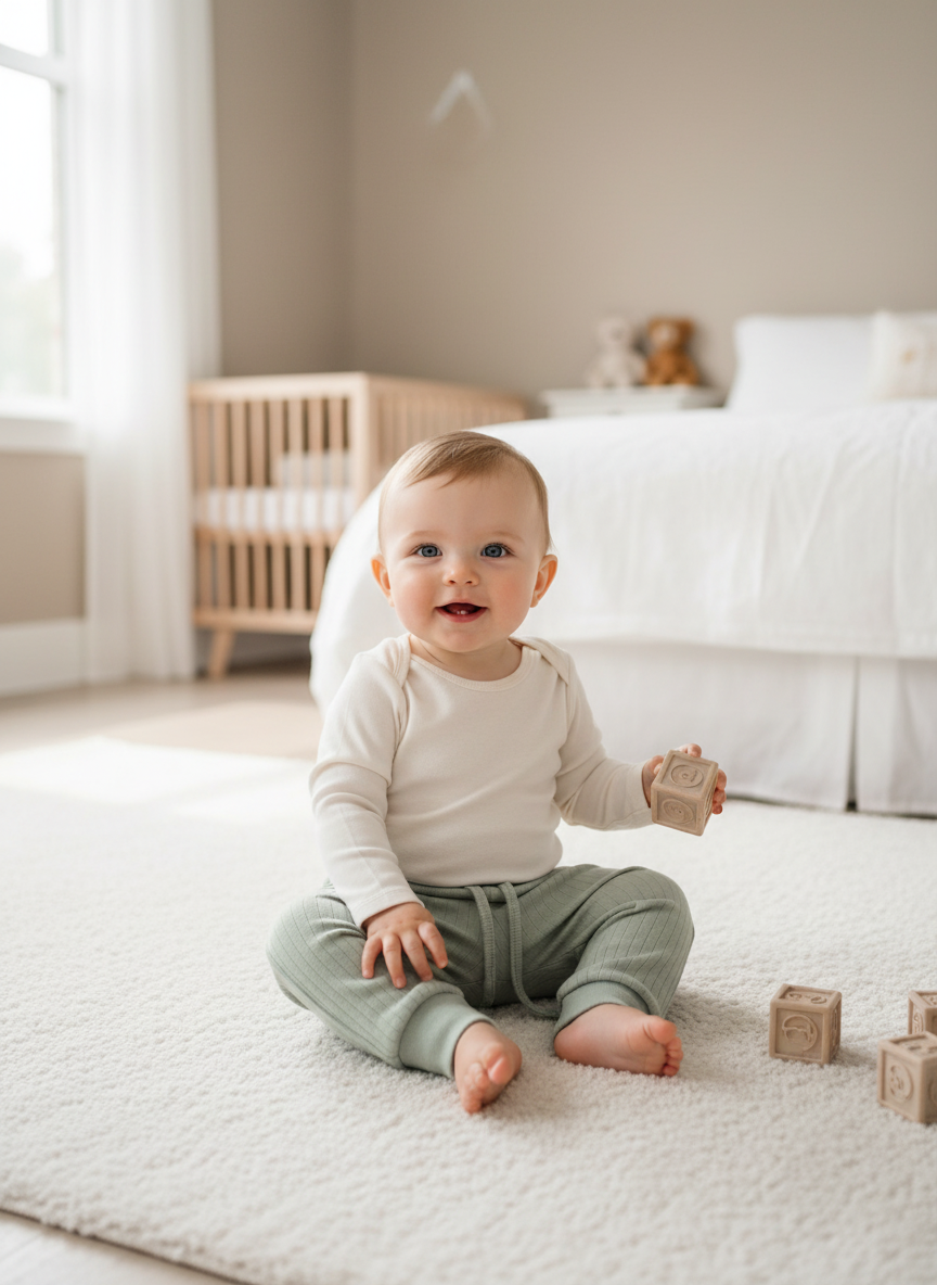 Изображение товара Штанишки Утенок 80 для девочек и мальчиков, гипоаллергенный трикотаж