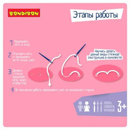 Набор для творчества Bondibon вышивание Моя первая вышивка