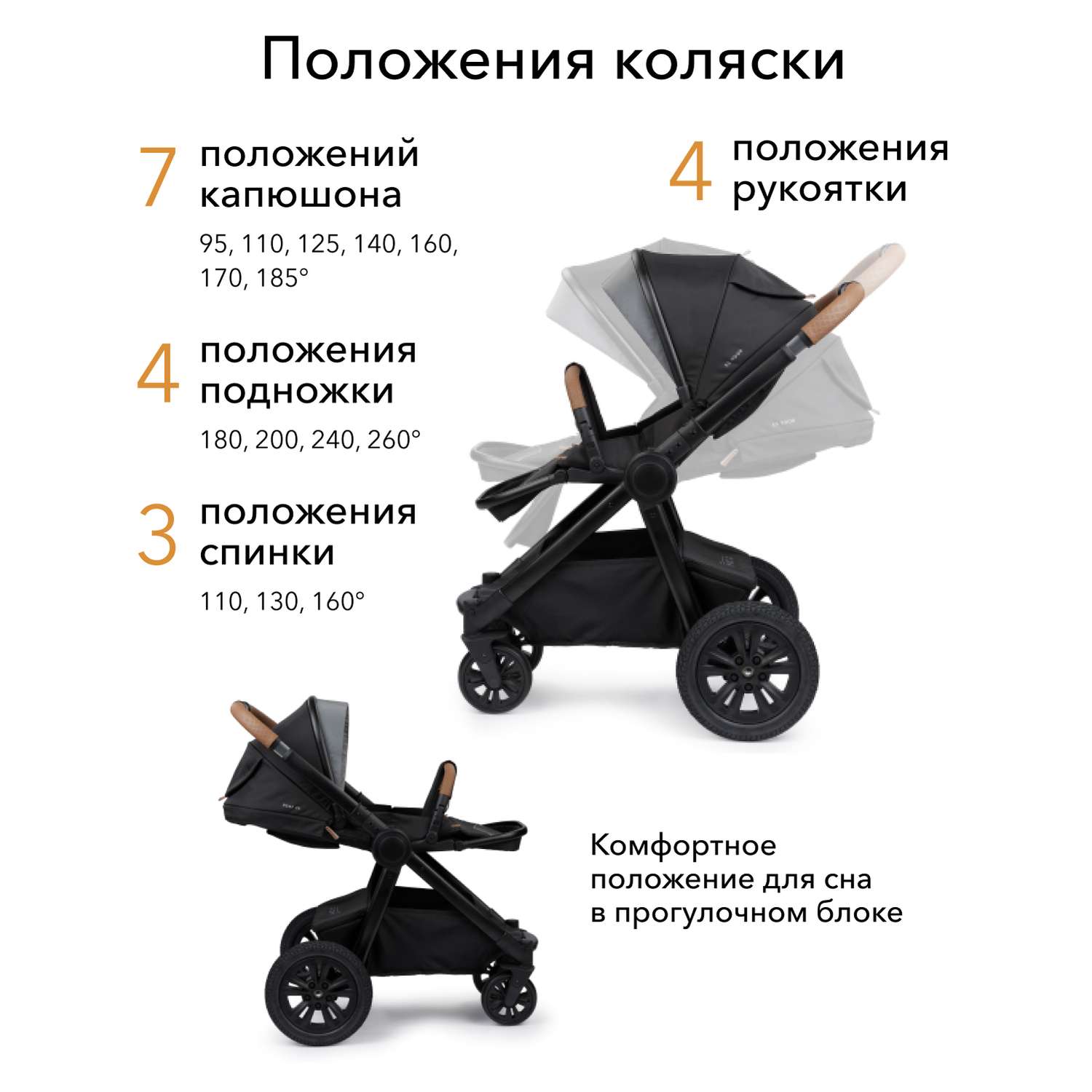 Коляска 2в1 Happy Baby Mommer Pro Black черный - фото 7