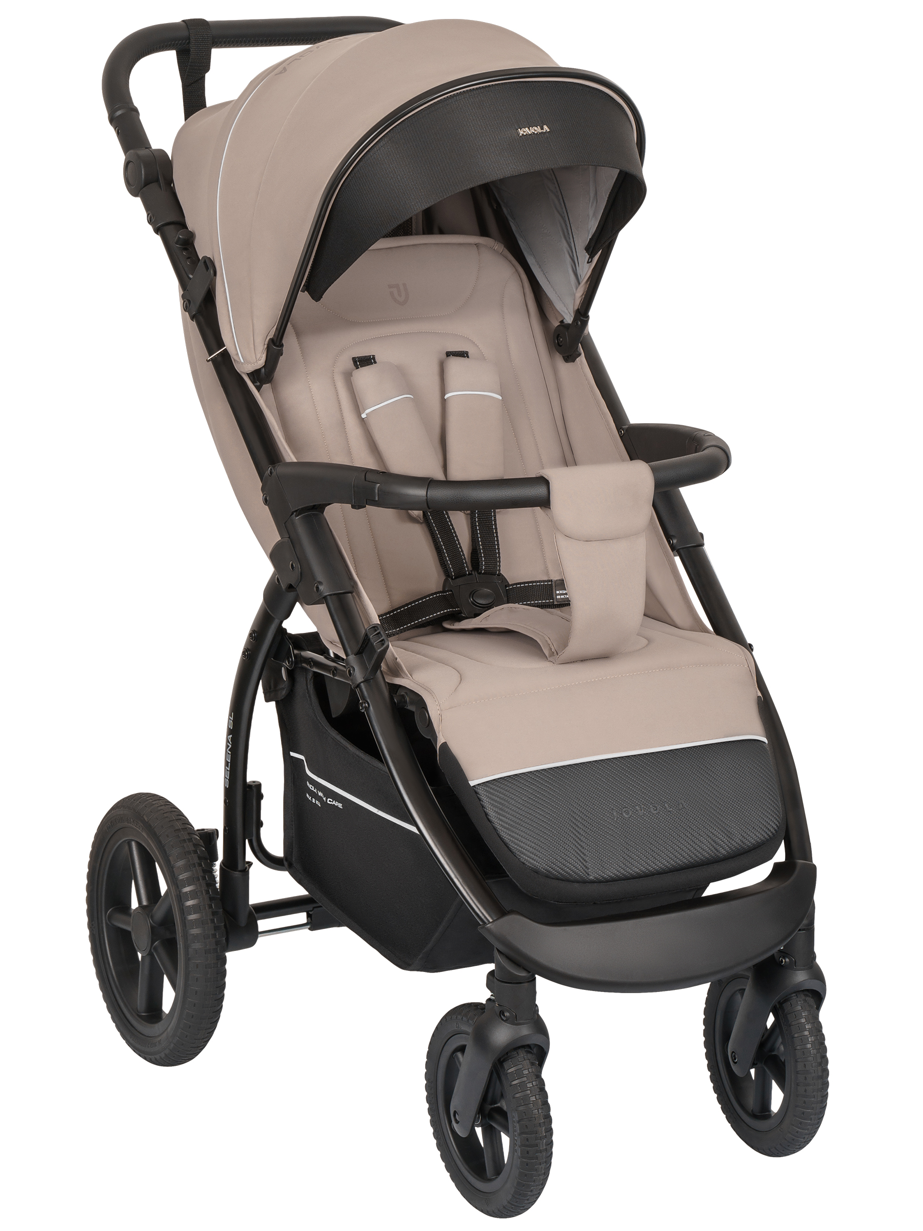 Коляска прогулочная JOVOLA Selena SL, всесезонная бежевый - фото 17