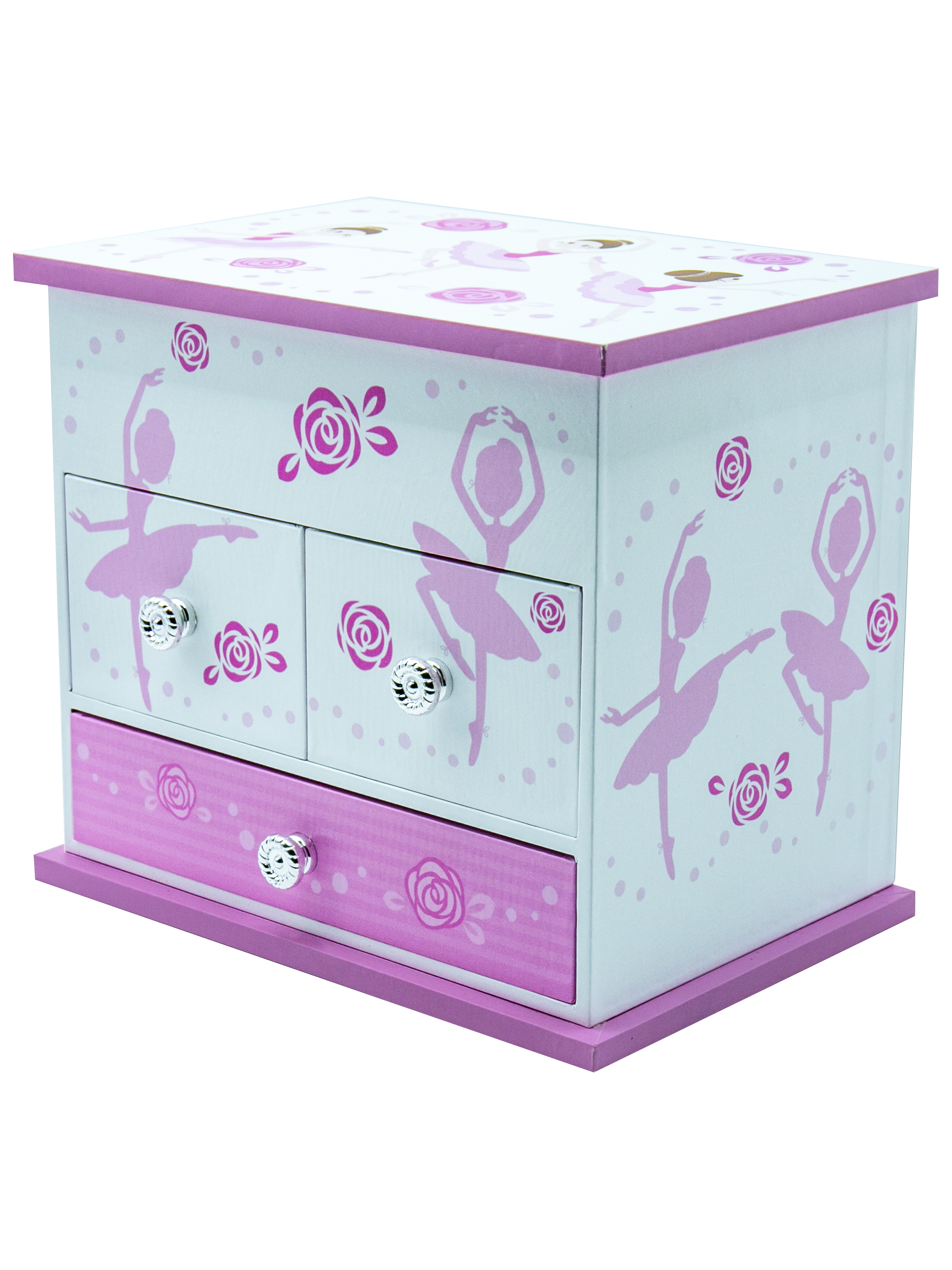 Музыкальная шкатулка Jakos прямоугольная с тремя ящиками - фото 3