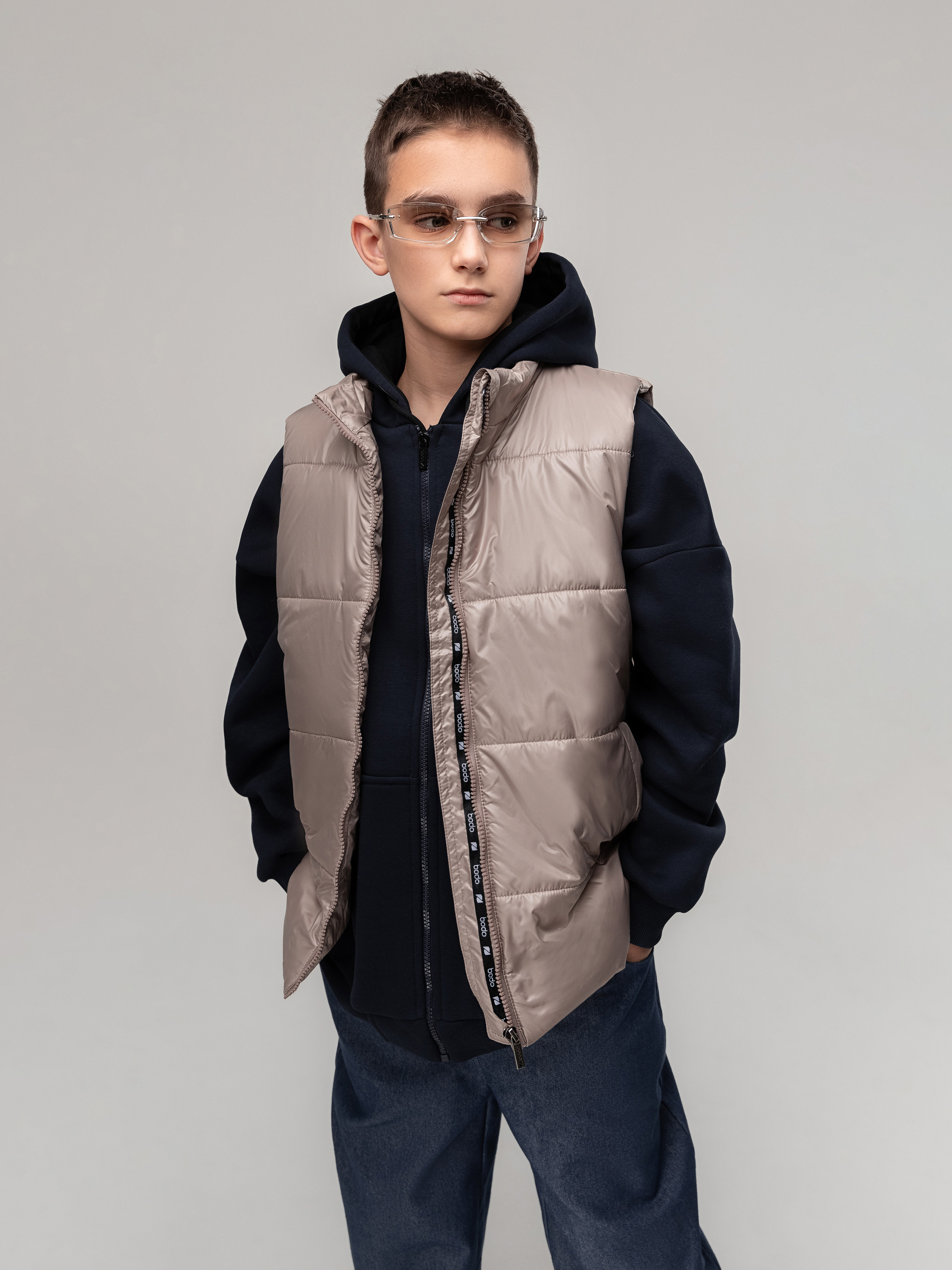 Жилет Bodo 41-10U_темно-бежевый - фото 1