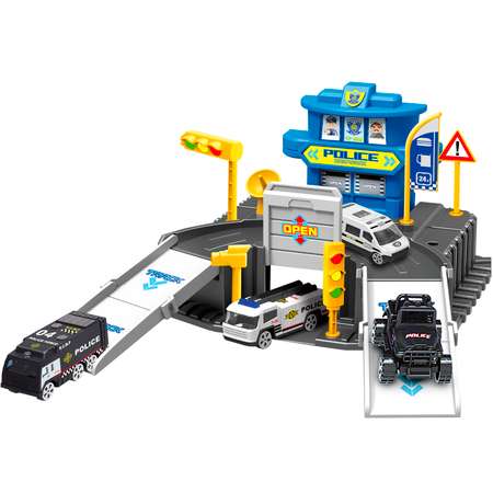Парковка Funky Toys Полицейский участок многоуровневый