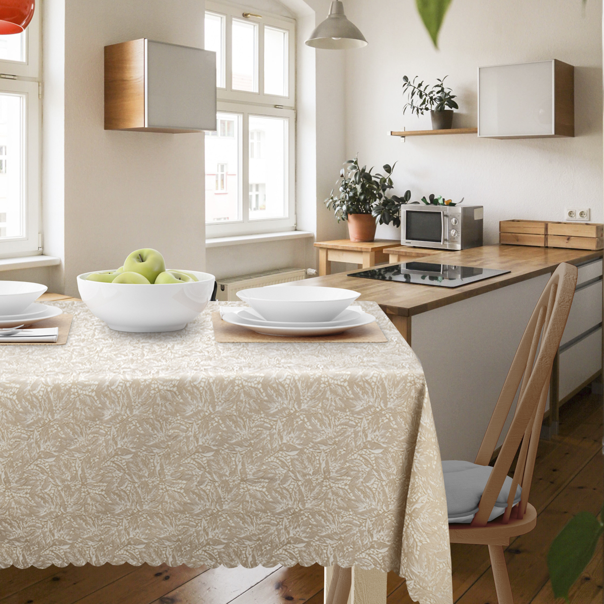 Скатерть BRAVO 140х220 жаккард кремовый арт. 6 - фото 1