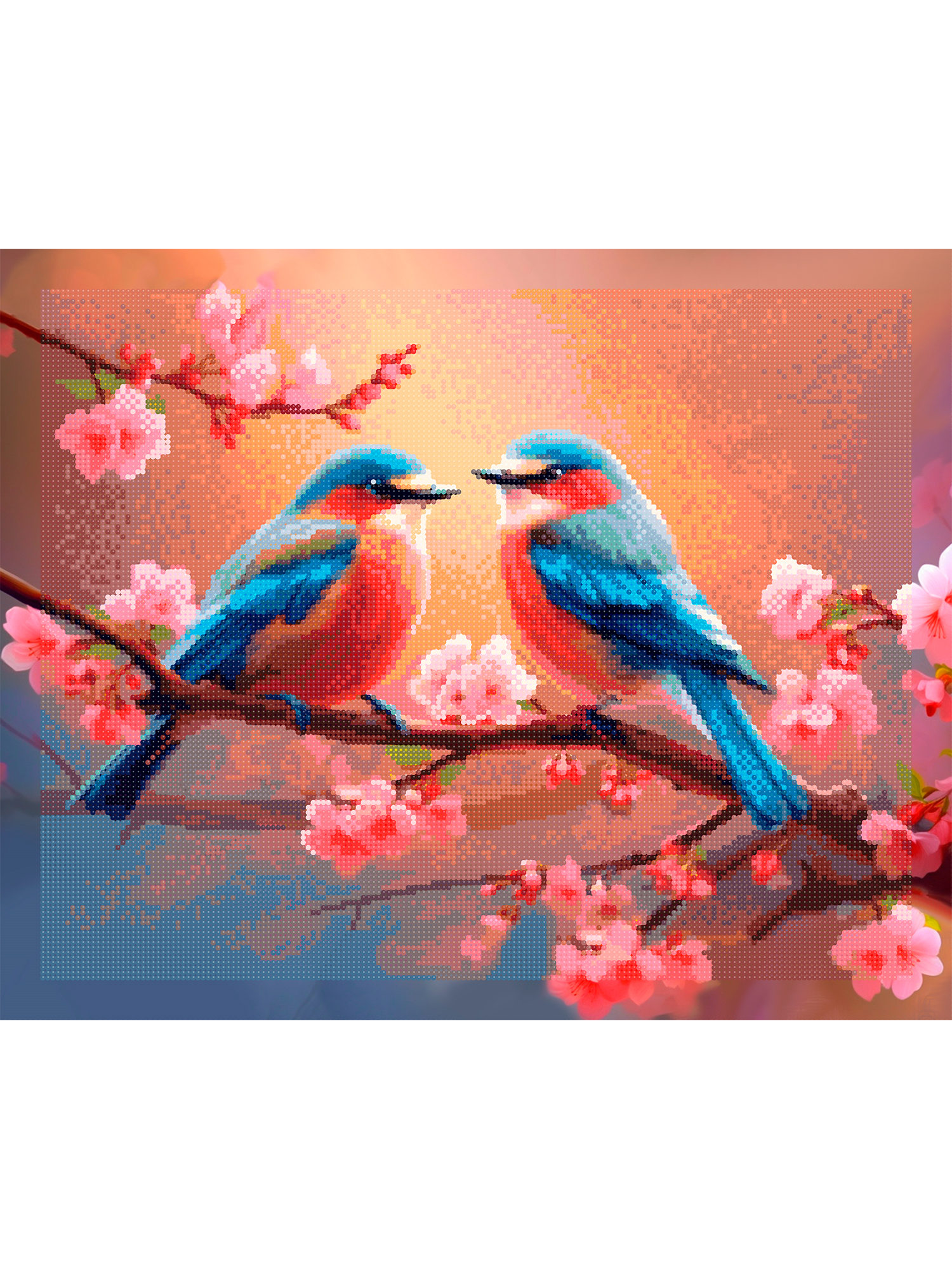 Алмазная мозаика Art on Canvas Влюбленные пташки в ассортименте - фото 2