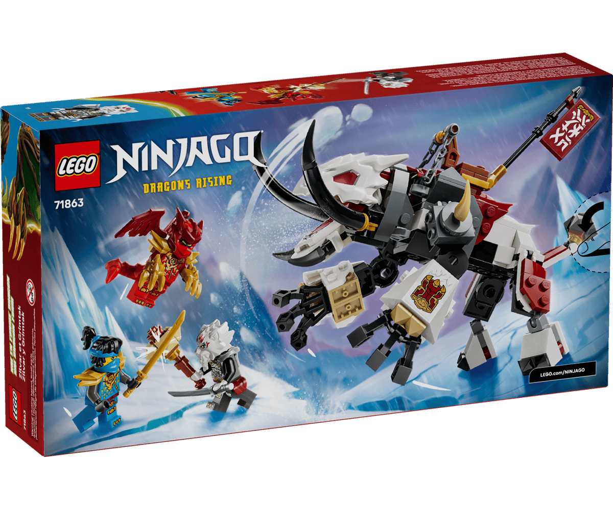 Конструктор LEGO NINJAGO Зилвар и Дракон-зверь Гримтак 232 дет. - фото 6