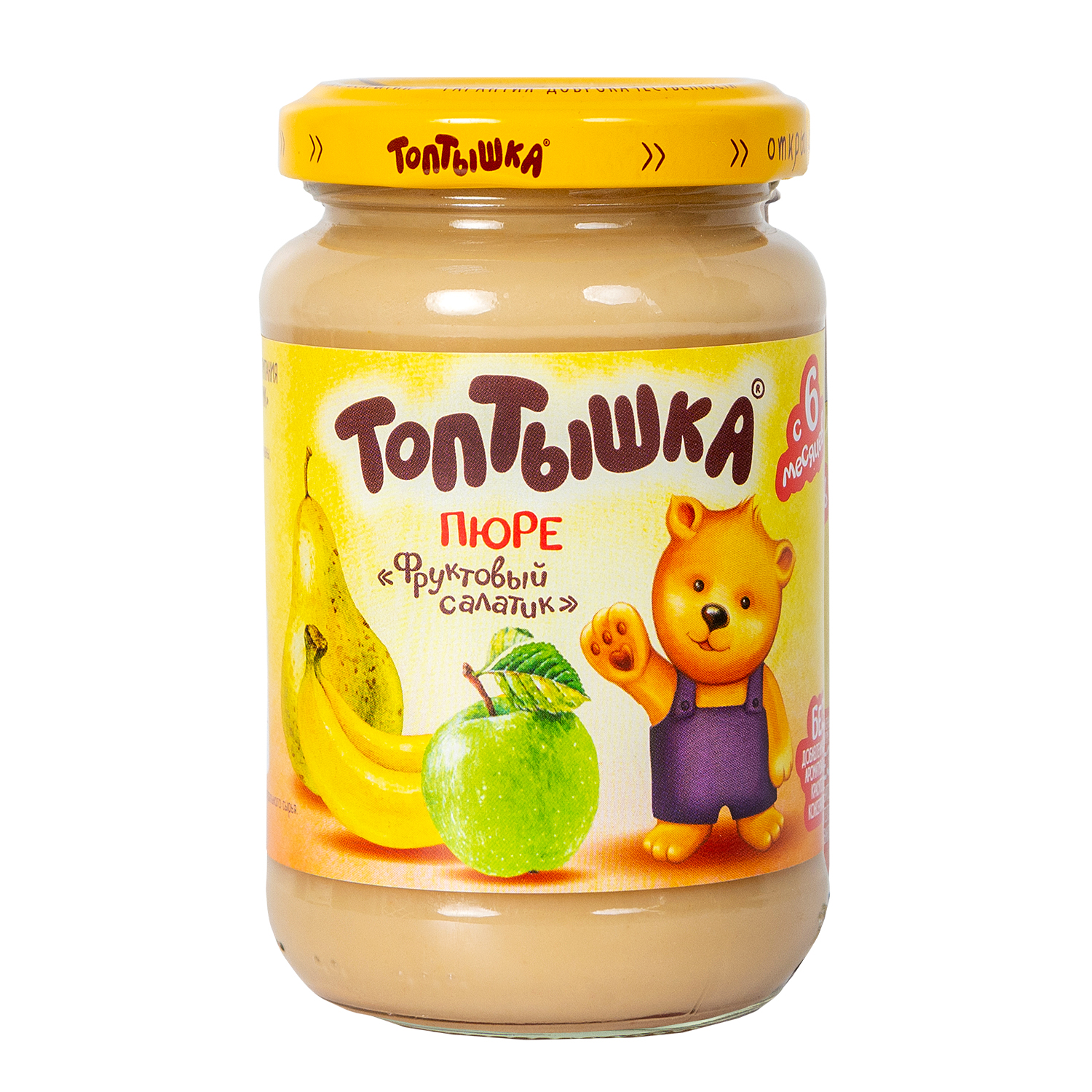 Пюре Топтышка Фруктовый салатик с 6 мес 190 г - фото 1