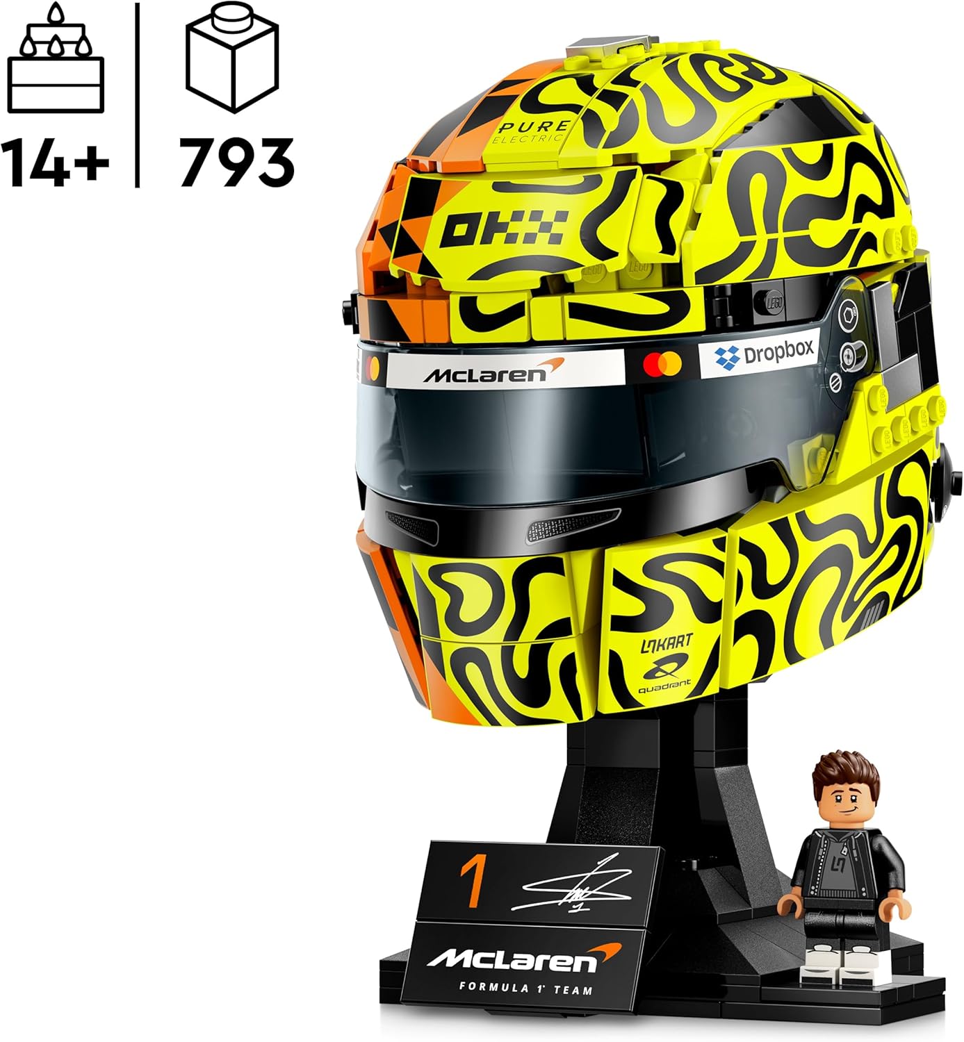Конструктор LEGO Editions Шлем Ландо Норриса 884 дет. - фото 5
