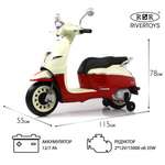 Электромобиль RIVERTOYS Z222ZZ-RED-CC